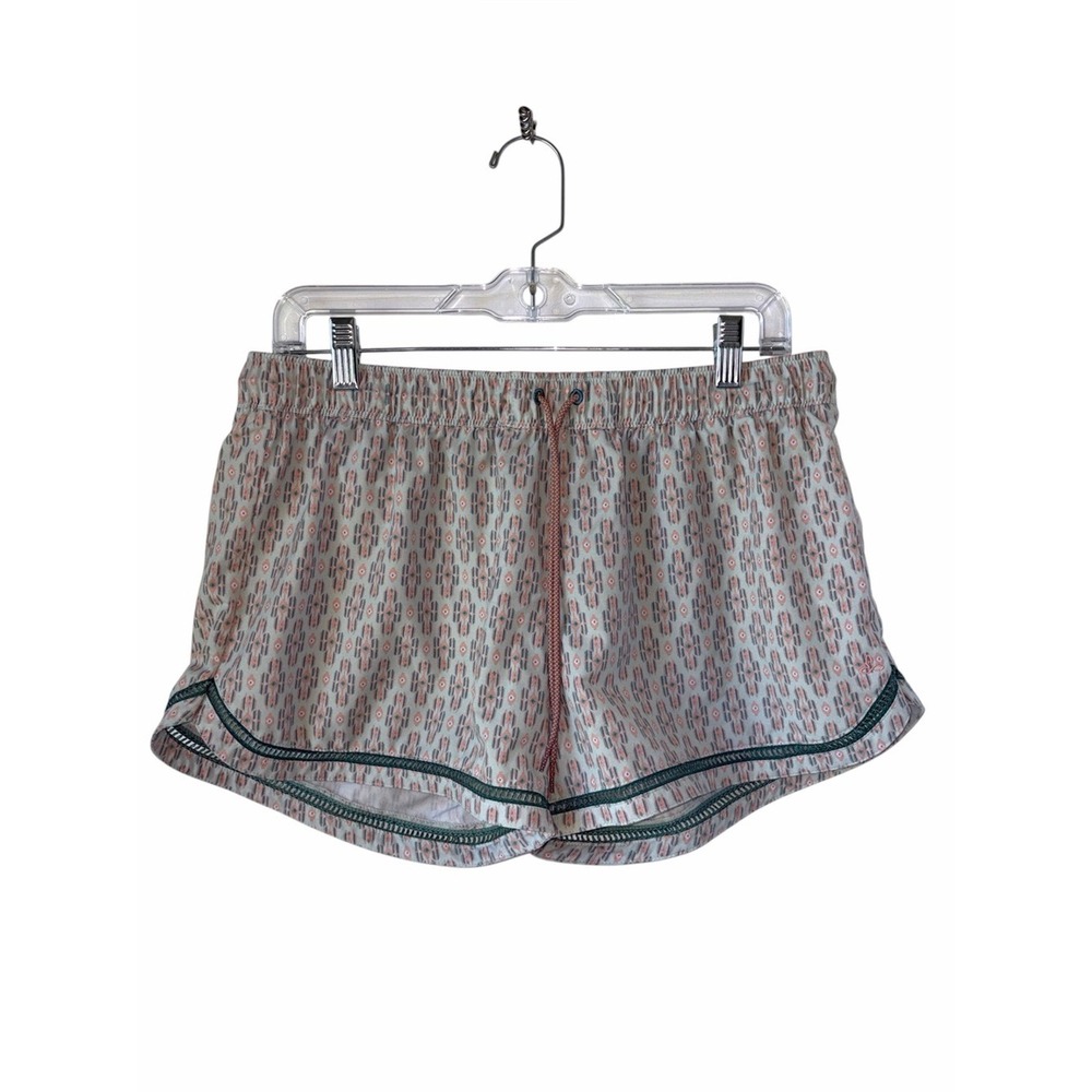 prAna Mariya Shorts Women's Large Boho Geo Aqua Wave Puebla Shorts